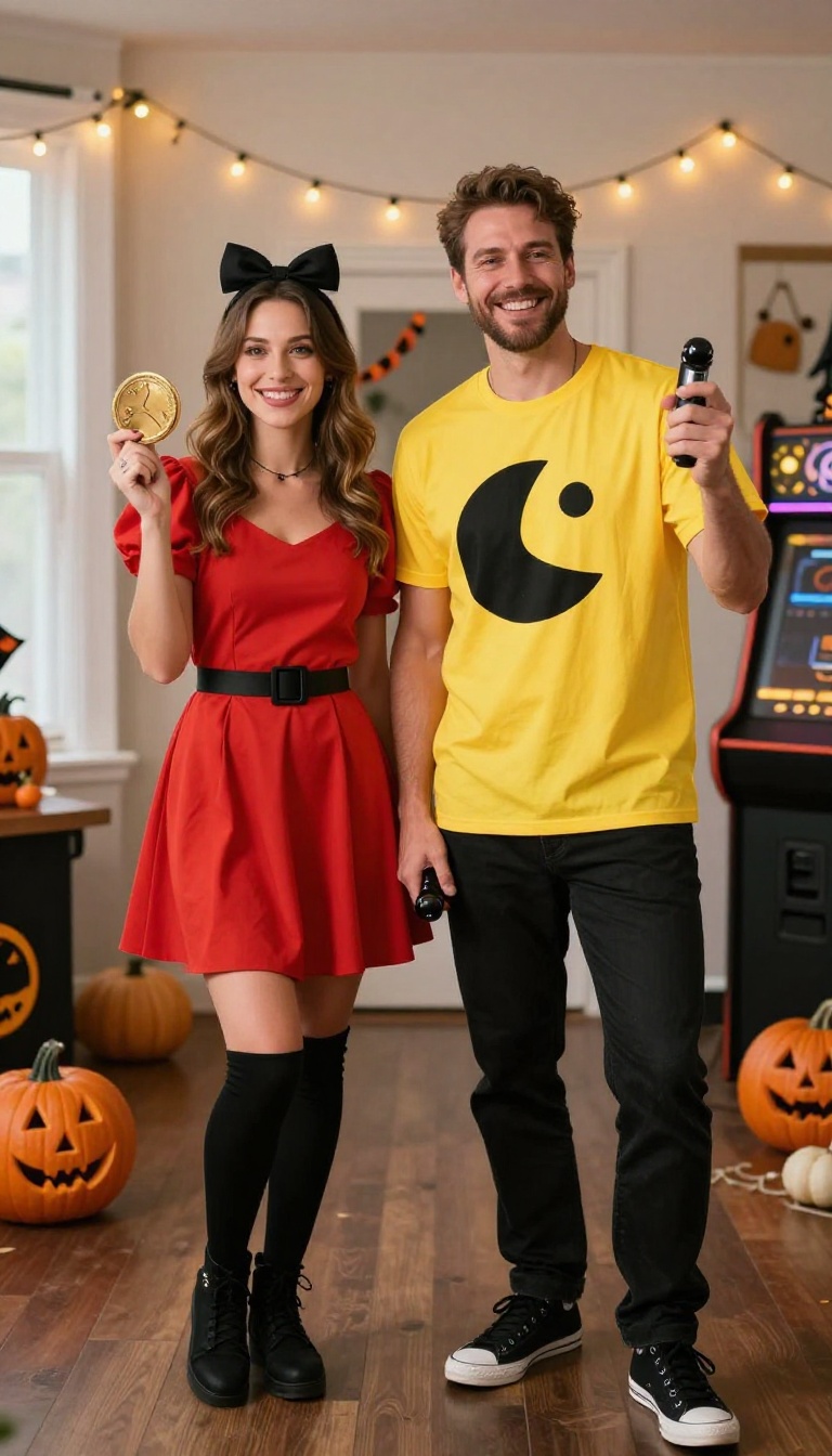 3. Retro Arcade Icons: Pac-Man and Ms. Pac-Man