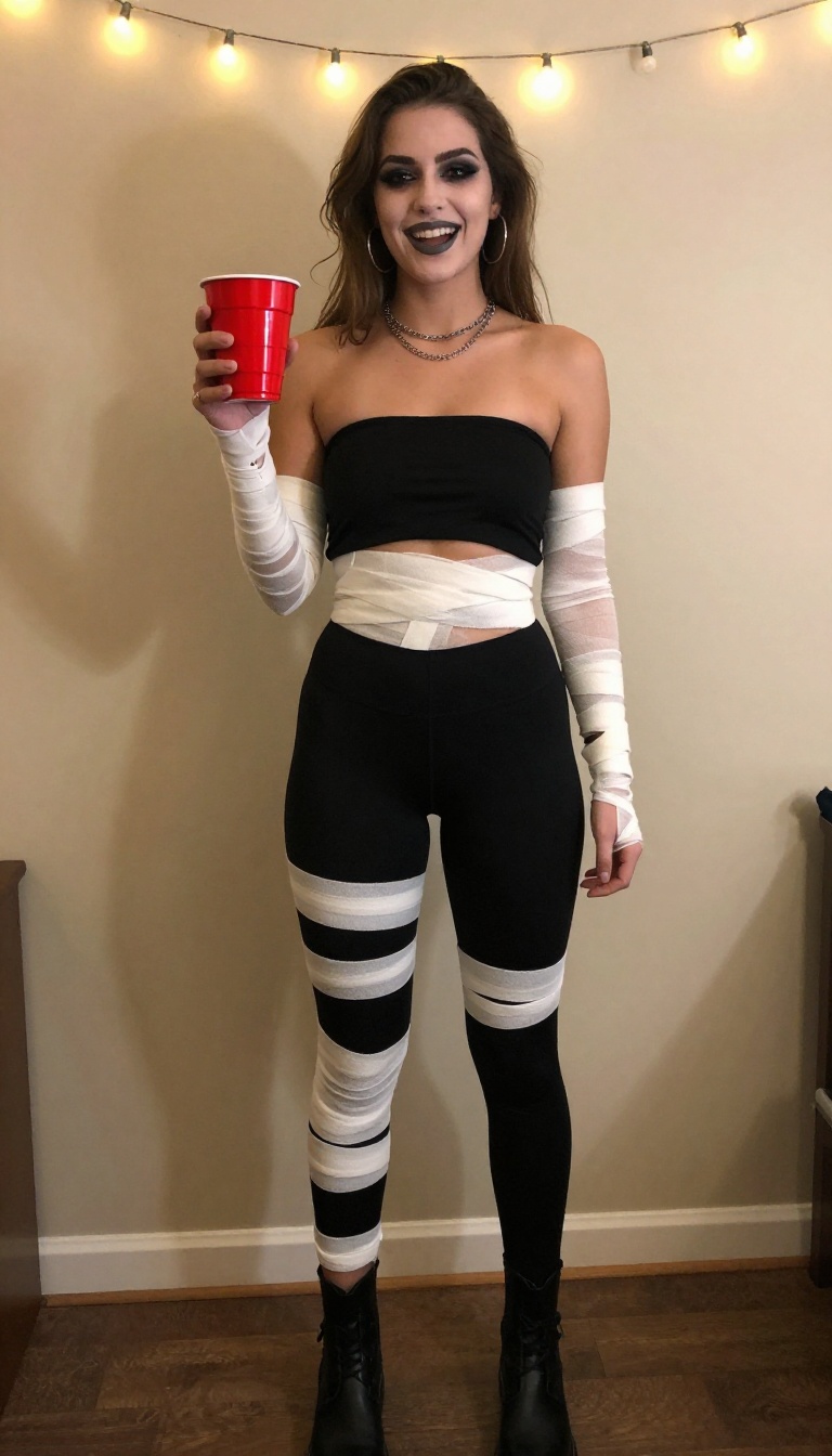 4. DIY Mummy in a Bandeau and Leggings
