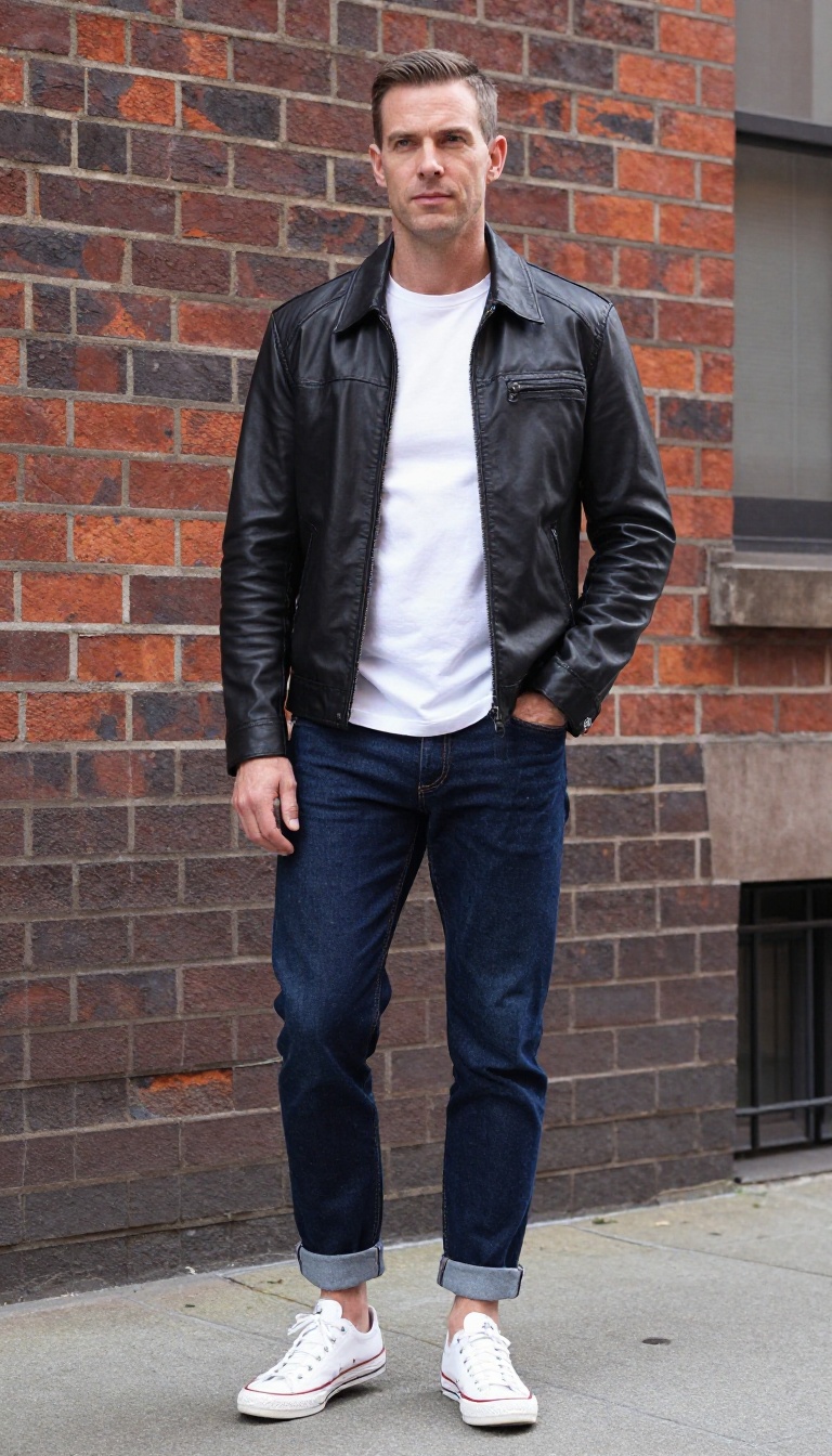 5. Leather Jacket and Rolled-Up Jeans: Rebel Without a Cause