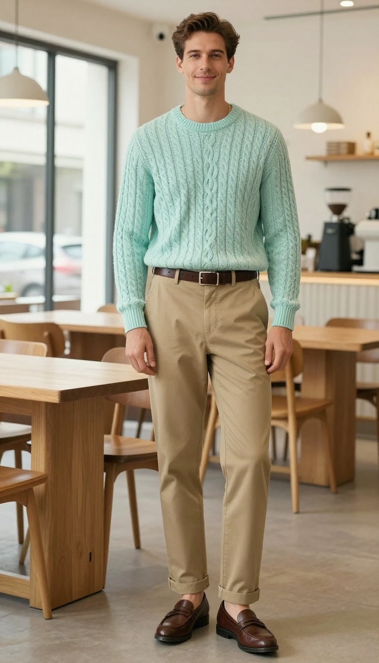 6. The Preppy Sweater and Khakis