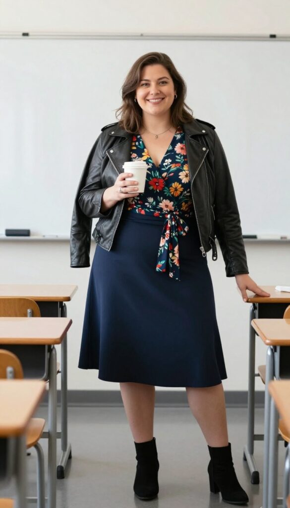 3. The Wrap Top & A-Line Skirt