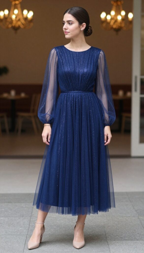 7. Long Sleeve with Glitter Tulle