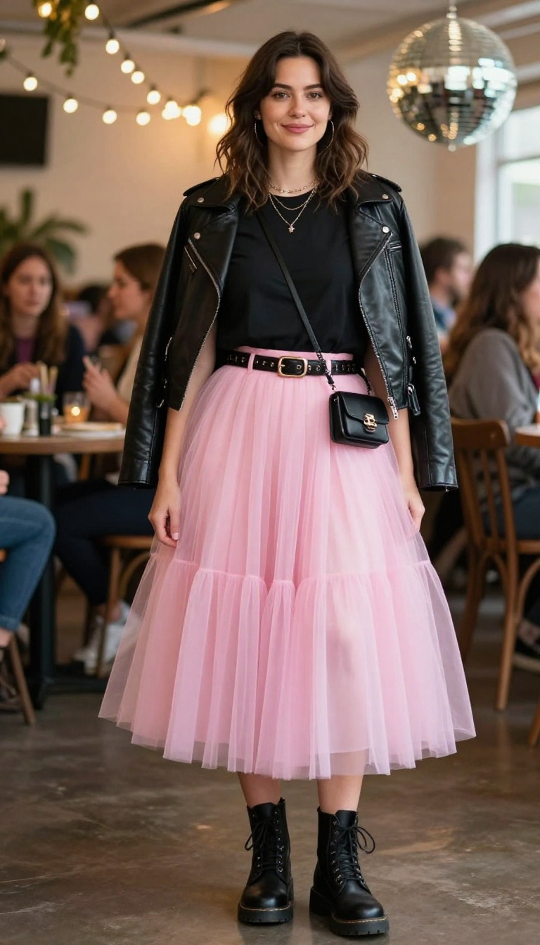 4. Graphic Tee and a Tulle Skirt
