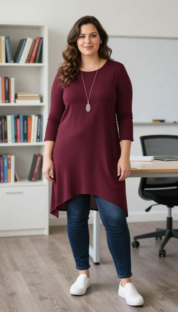 4. Dark Wash Jeans & a Tunic