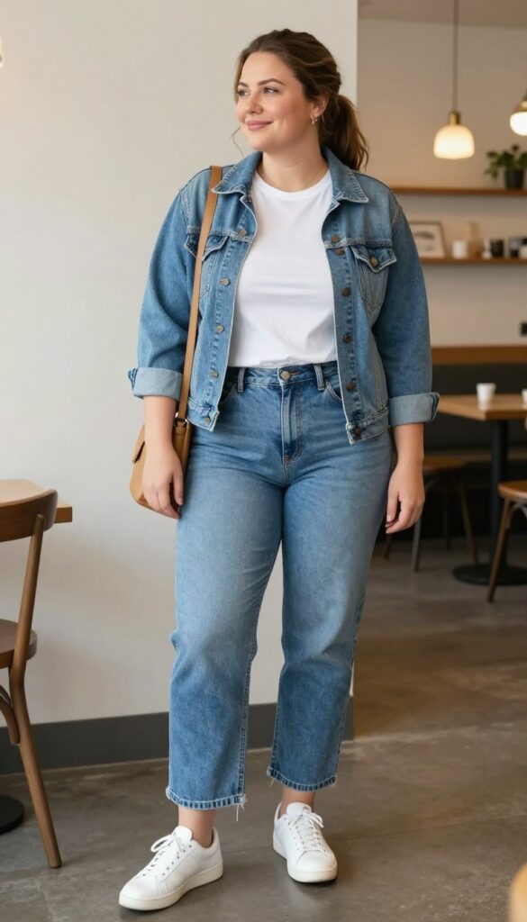 8. Straight-Leg Jeans & a Denim Jacket