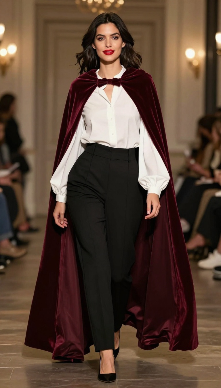 9. Layered Luxe: Cape & Corset Top
