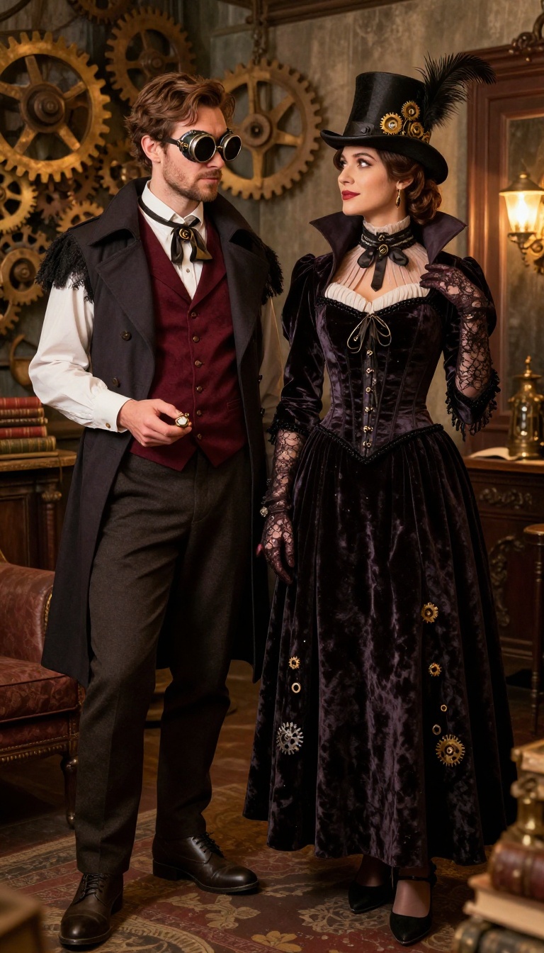 12. Vampire Couple with a Steampunk Twist