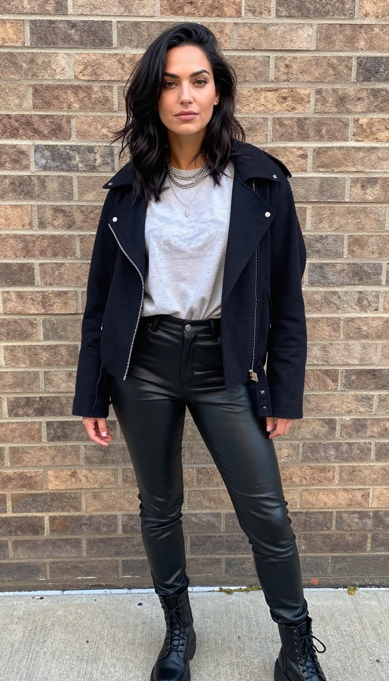 7. Leather Pants and a Band Tee