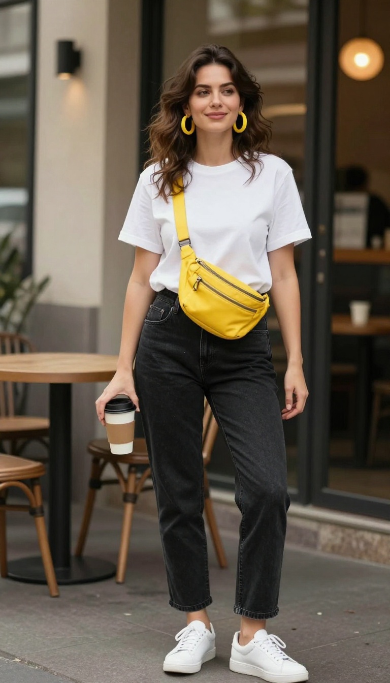 3. Neon Accents with a Neutral Base