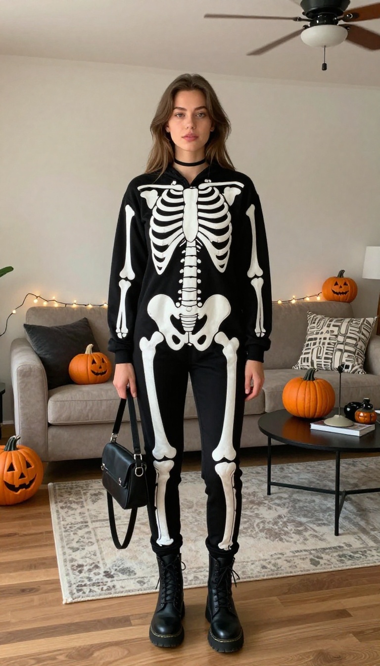 9. Spooky Skeleton Onesie