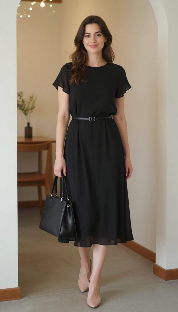 15. Midi Dress with a Belted Waist
