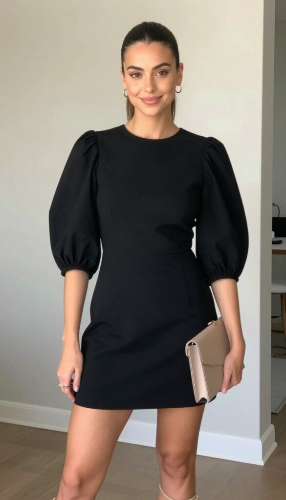 11. Mini with Statement Sleeves: Bold and Playful