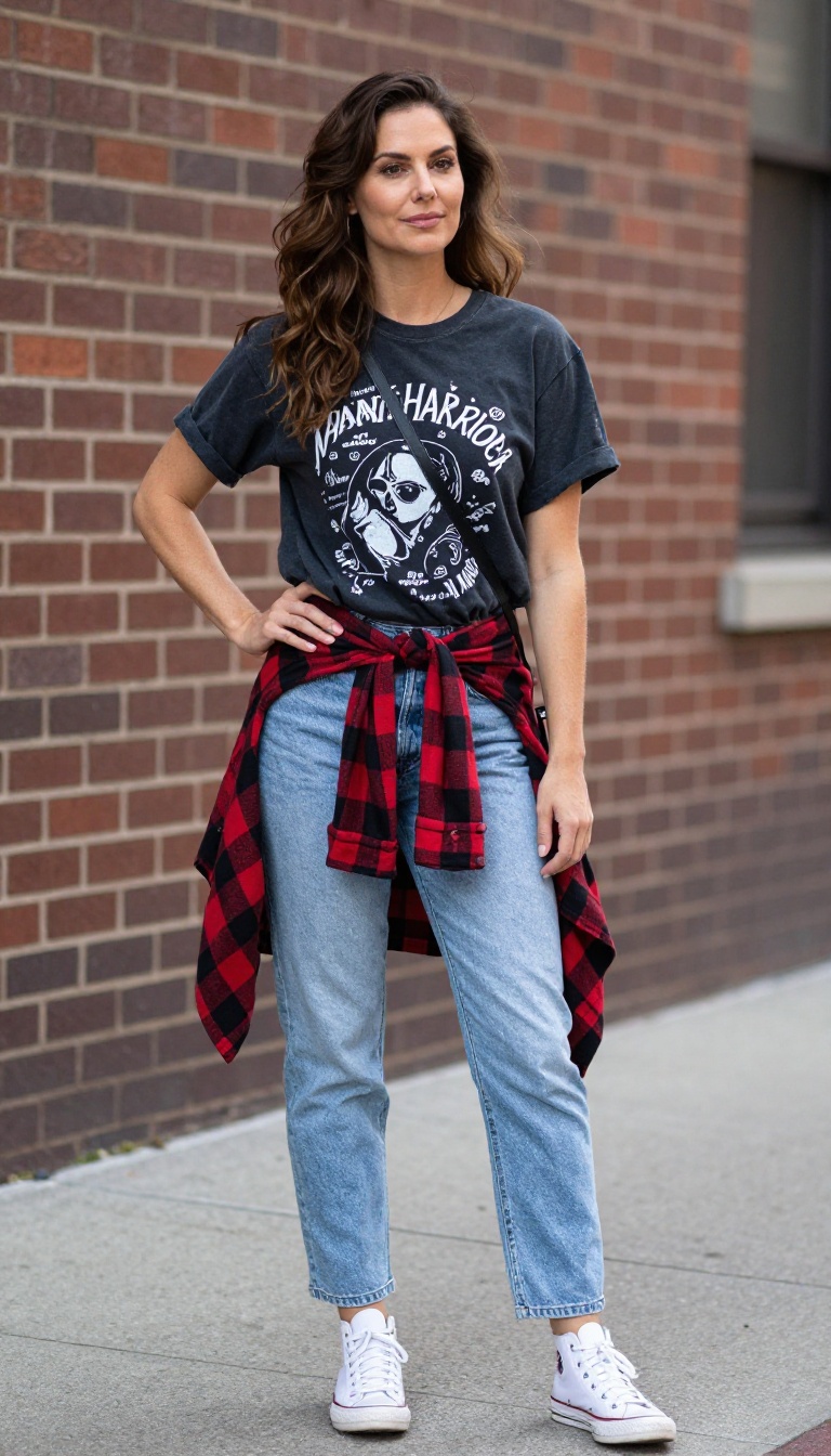 12. Acid-Wash Jeans and a Band Tee