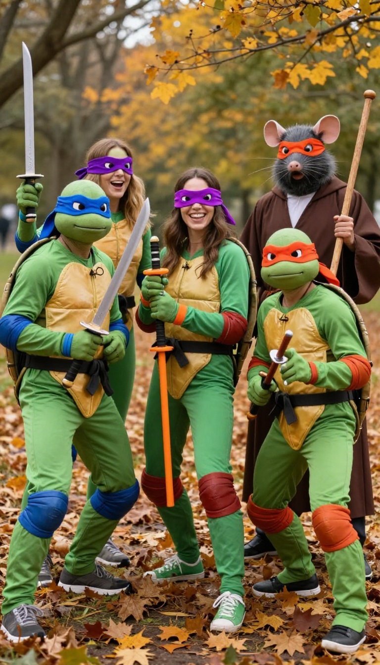 8. The Teenage Mutant Ninja Turtles and Splinter