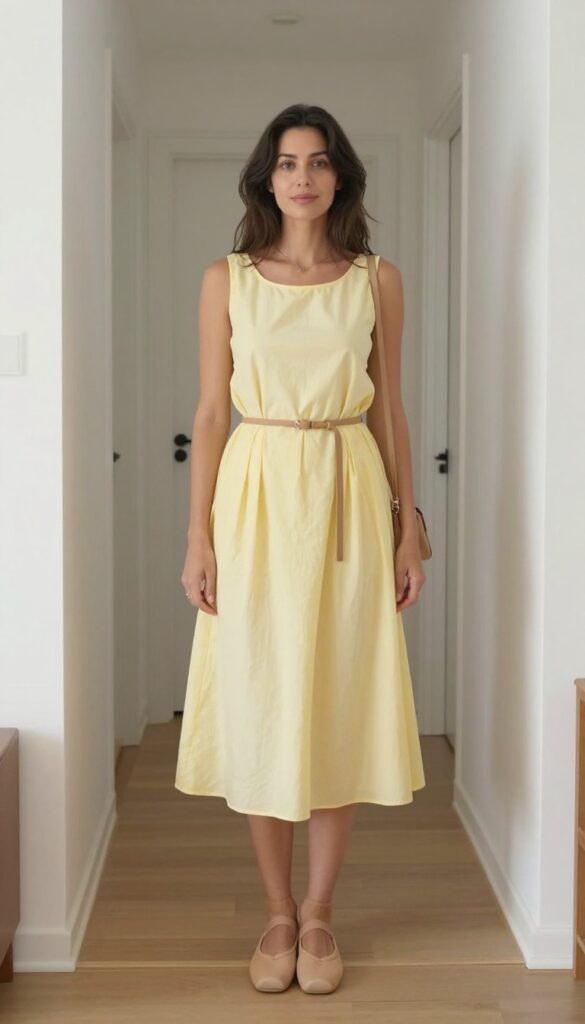 10. Simple Shift Dress with Belt
