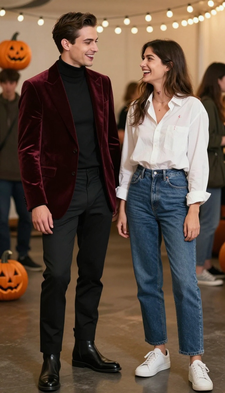 1. Classic Horror Duo: Vampire and Victim