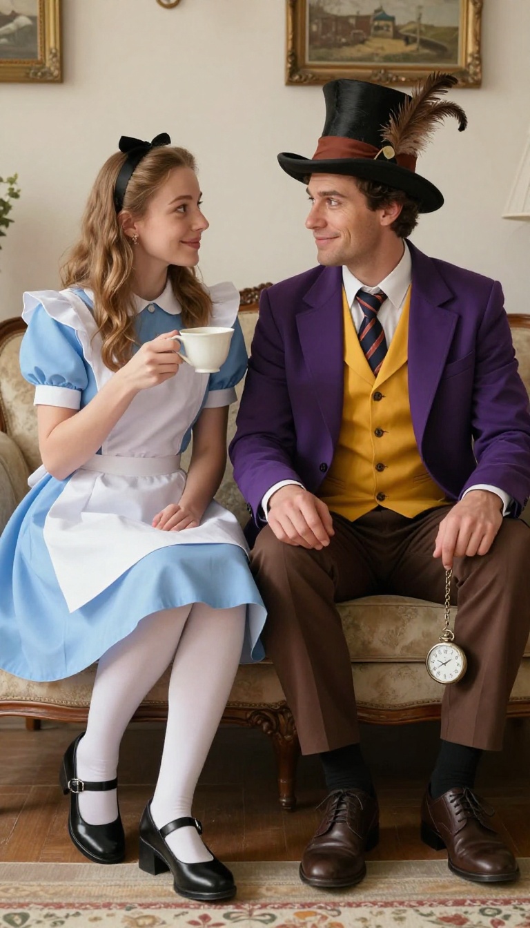 4. Whimsical Storybook: Alice and the Mad Hatter