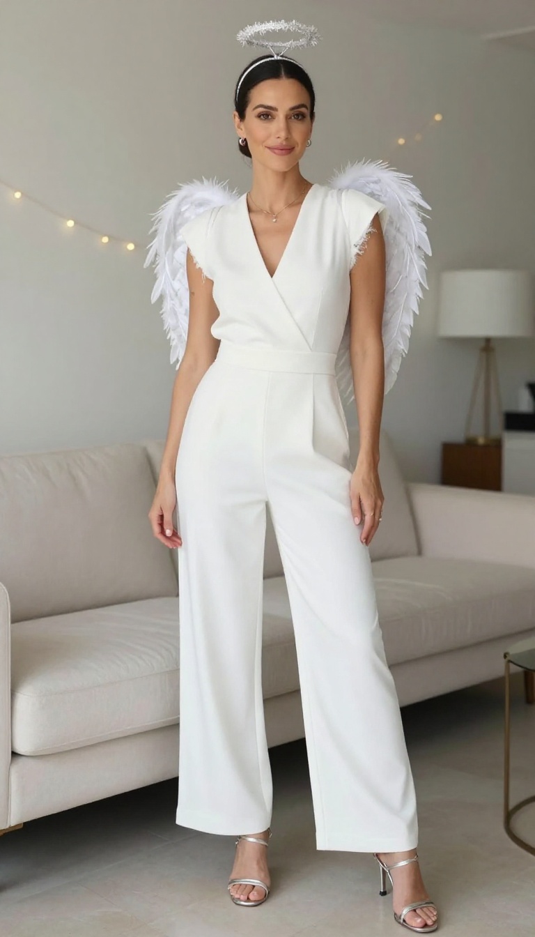 15. Modern Day Angel in White and Silver