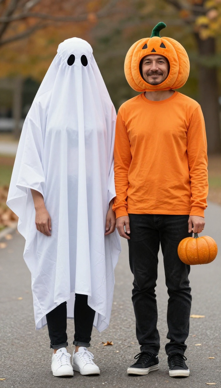 14. Ghost and Pumpkin
