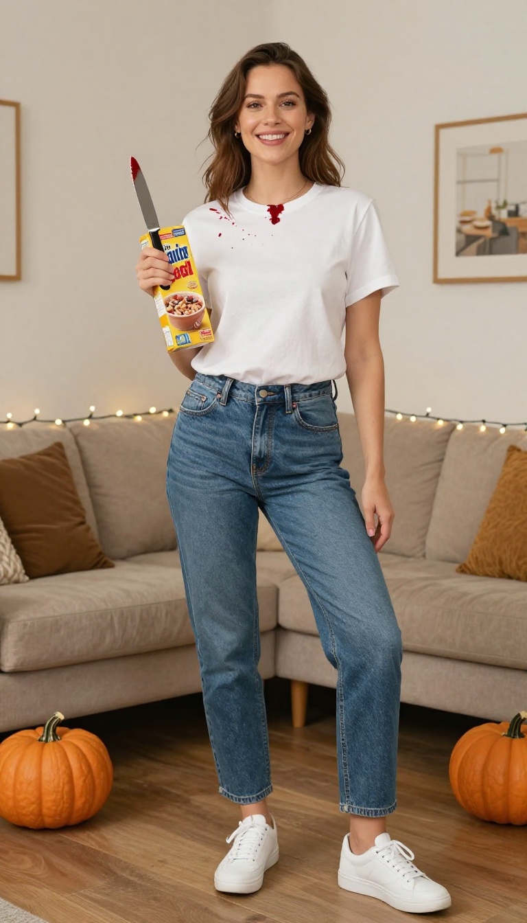 12. The Breakfast Cereal Killer: Cereal Box, Fake Knife, and Blood