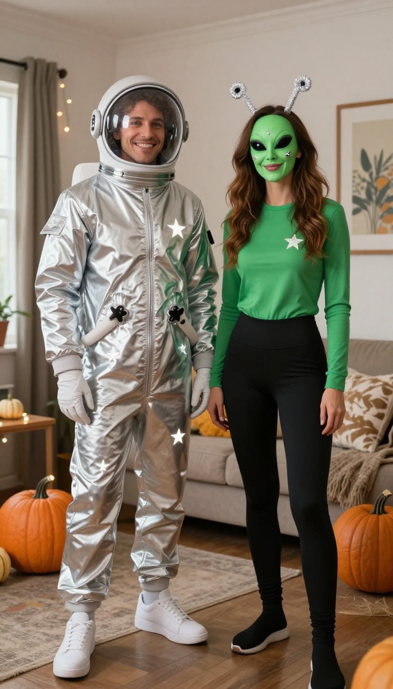 8. Outer Space: Astronaut and Alien