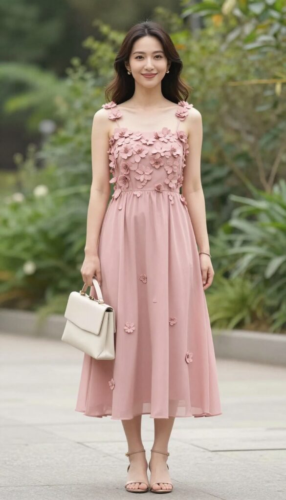 7. Floral Appliqué for a Romantic Vibe