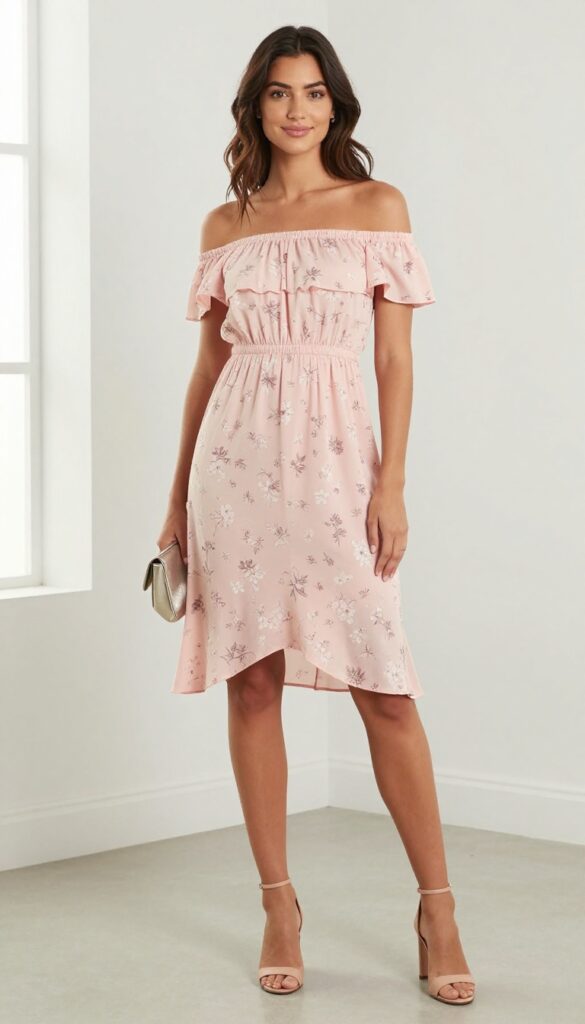 6. Off-the-Shoulder Dress for a Romantic Vibe