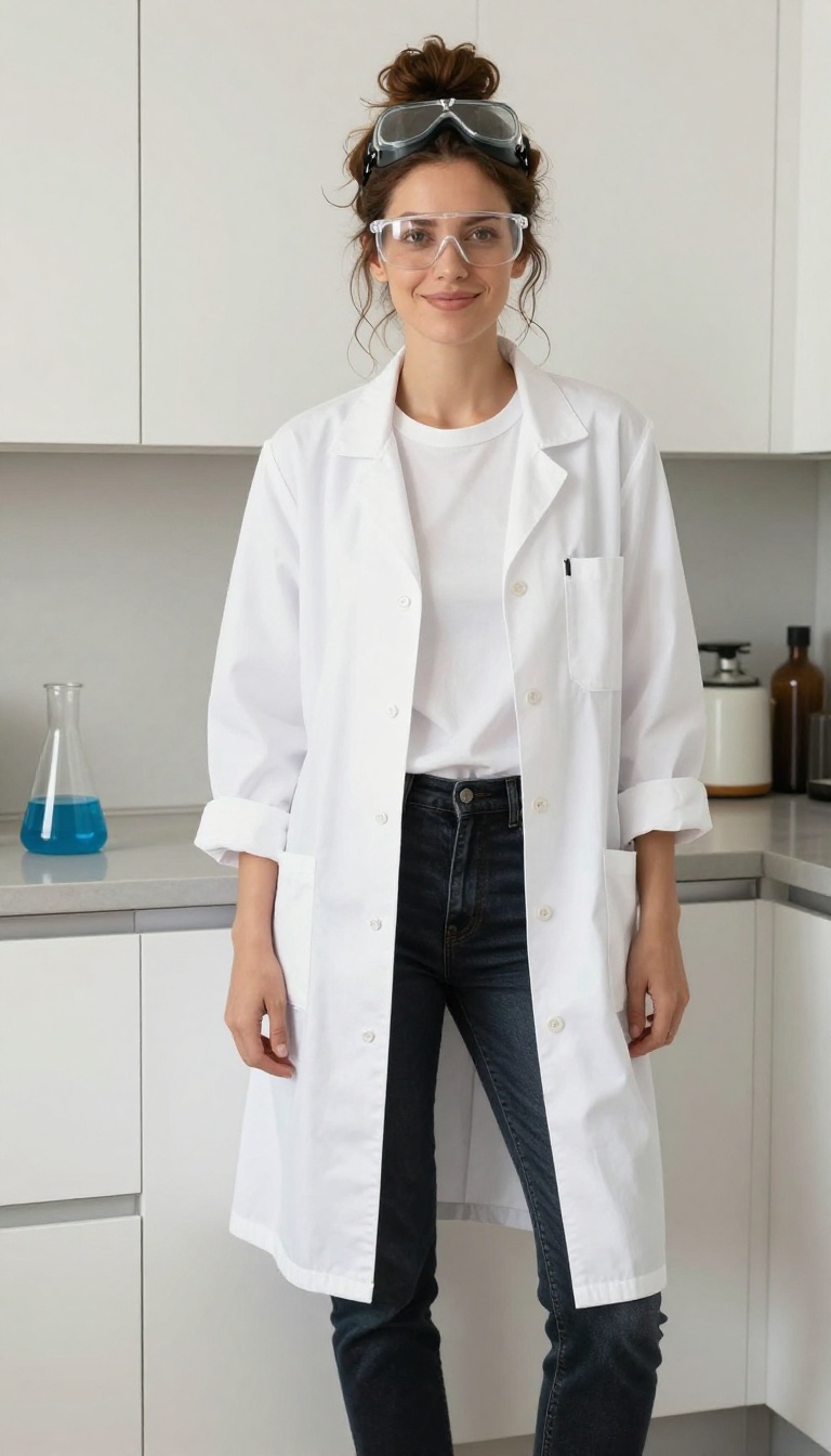 9. The Mad Scientist: Lab Coat, Goggles, and a Beaker