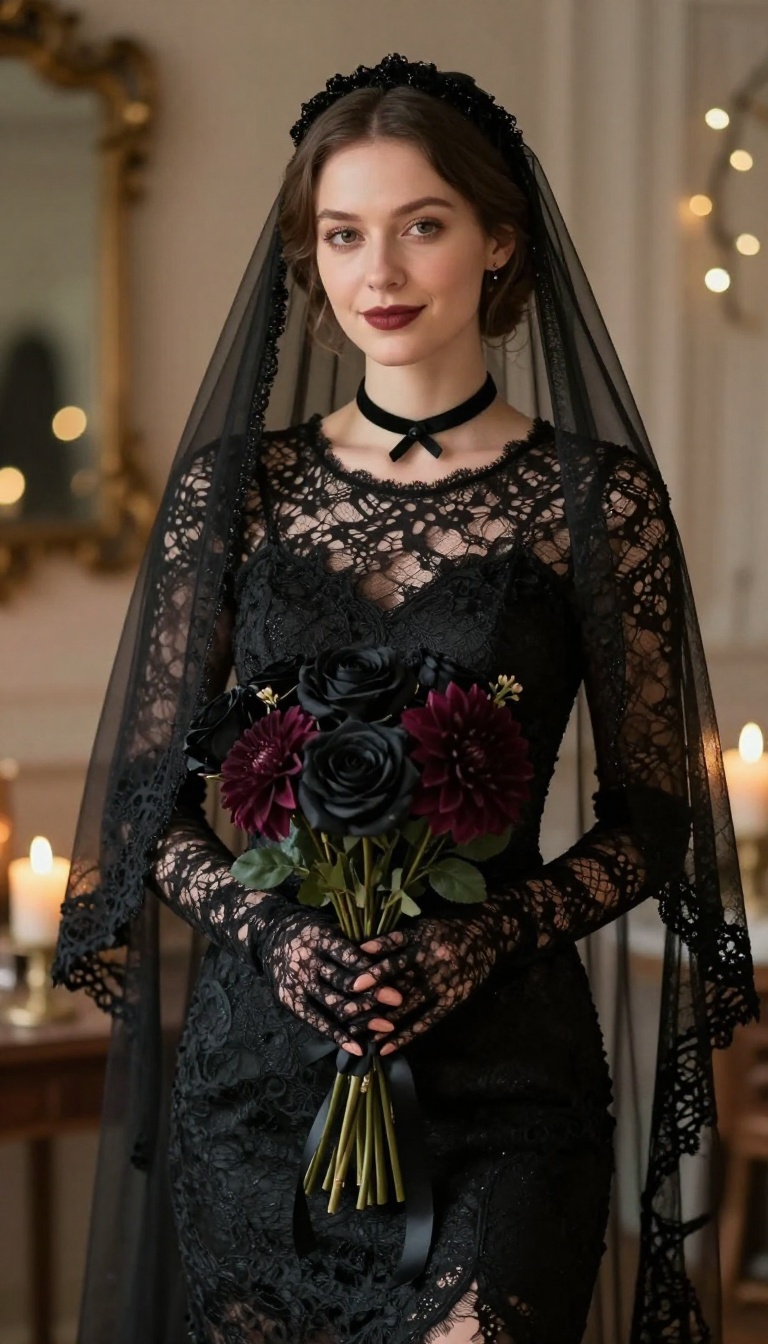 5. The Gothic Bride: Romantic and Dark
