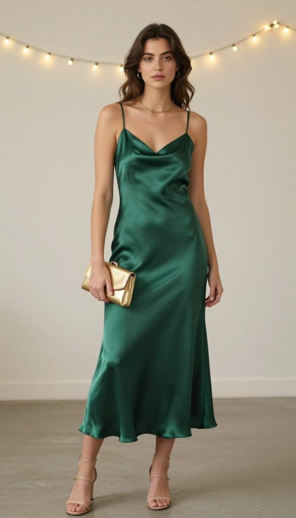 2. The Sleek Satin Slip Dress