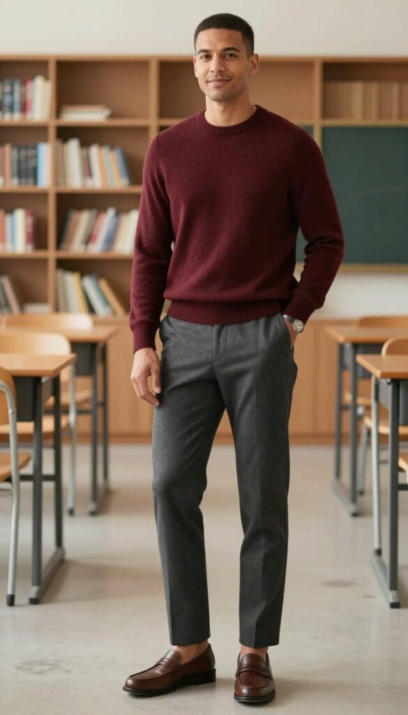5. The Knit Sweater and Trousers