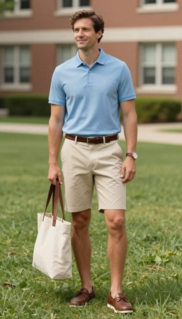 7. The Polo and Tailored Shorts for Warm Days