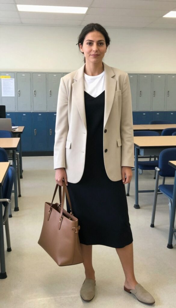 14. The Blazer and Slip Dress
