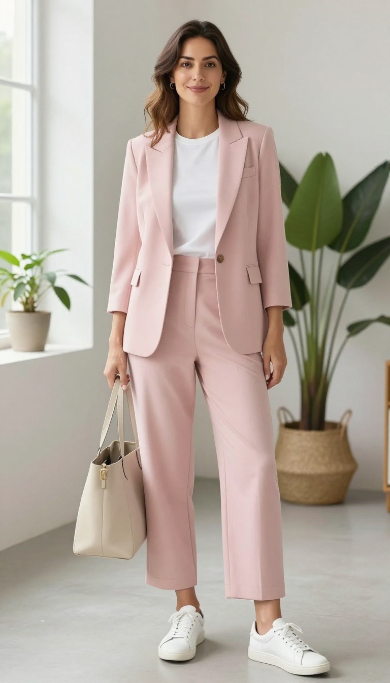 1. Pastel Power Suit with a Modern Twist