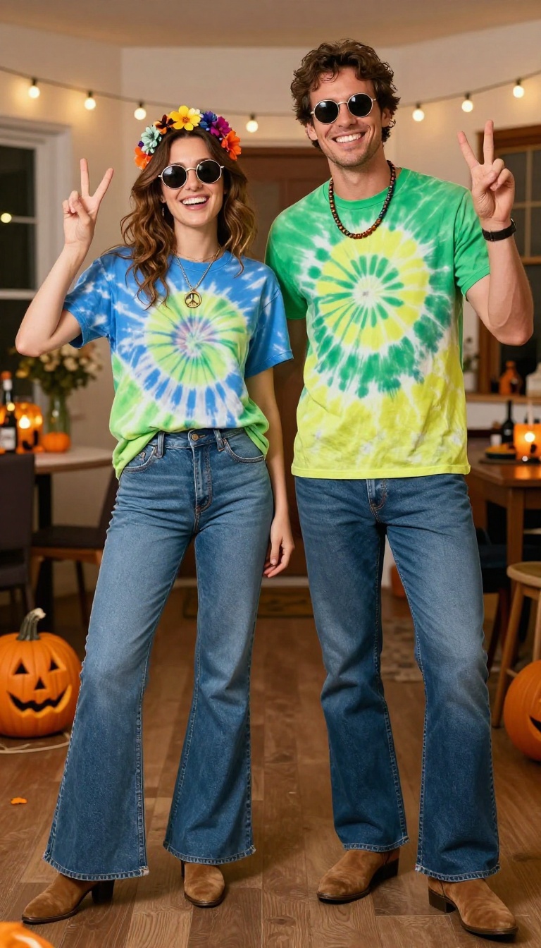 12. Matching Tie-Dye Hippies