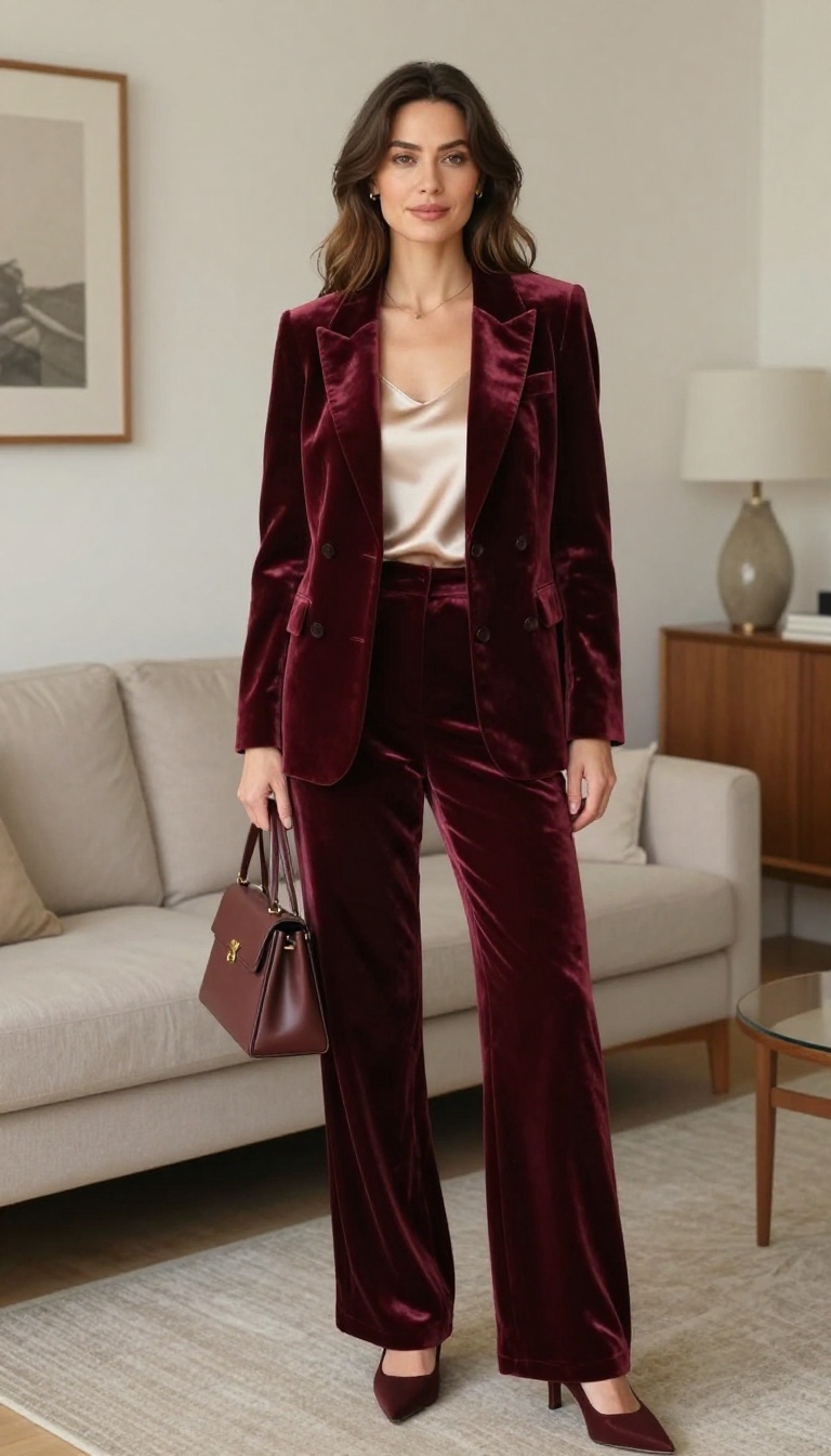 9. Velvet Blazer and Trousers