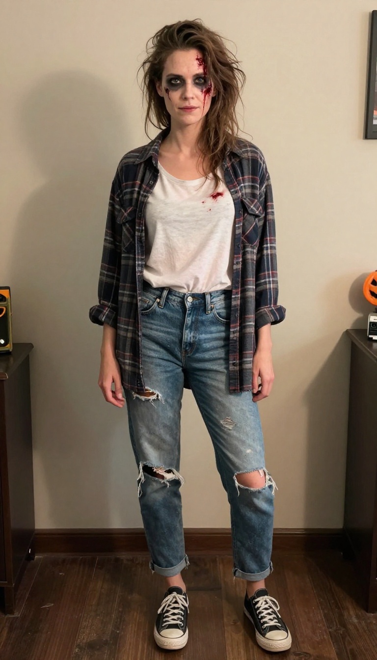 8. Zombie: Ripped Clothes and Messy Hair
