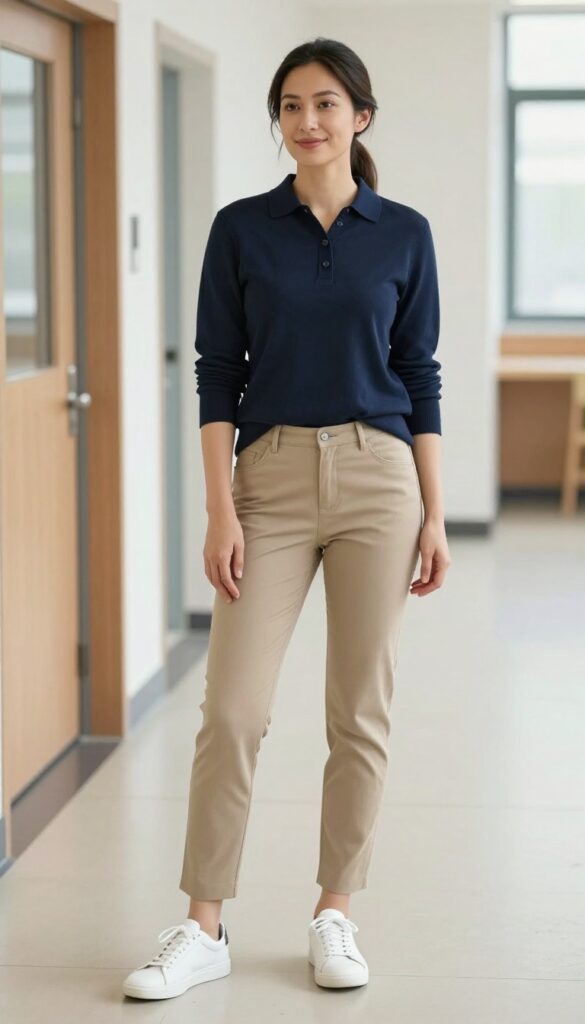 6. Smart Casual with Chinos and a Knit Polo