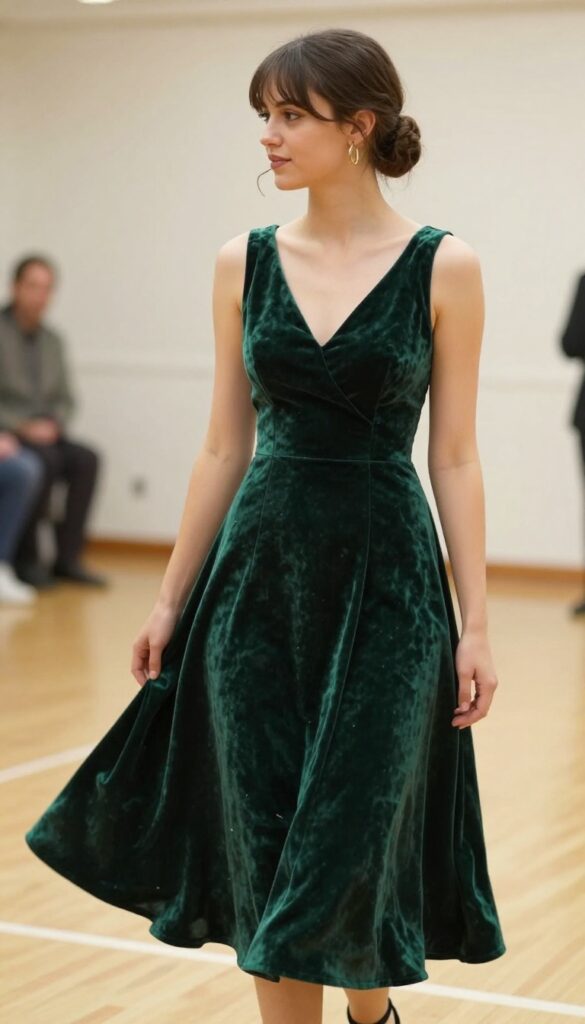 6. Velvet Dress for a Luxurious Touch
