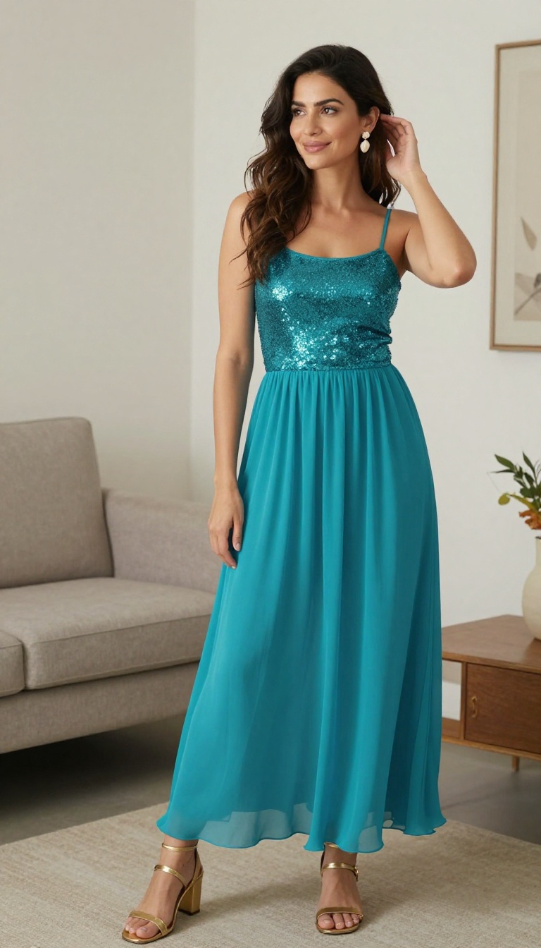 8. The Mermaid: Sequin Top & Flowy Skirt