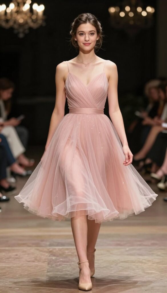 11. Soft Tulle Dress with Subtle Shine