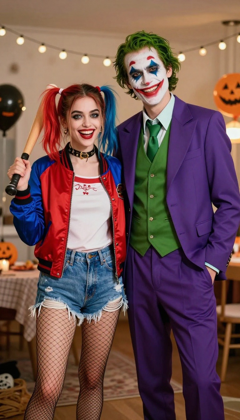 8. Harley Quinn and Joker: Edgy and Playful