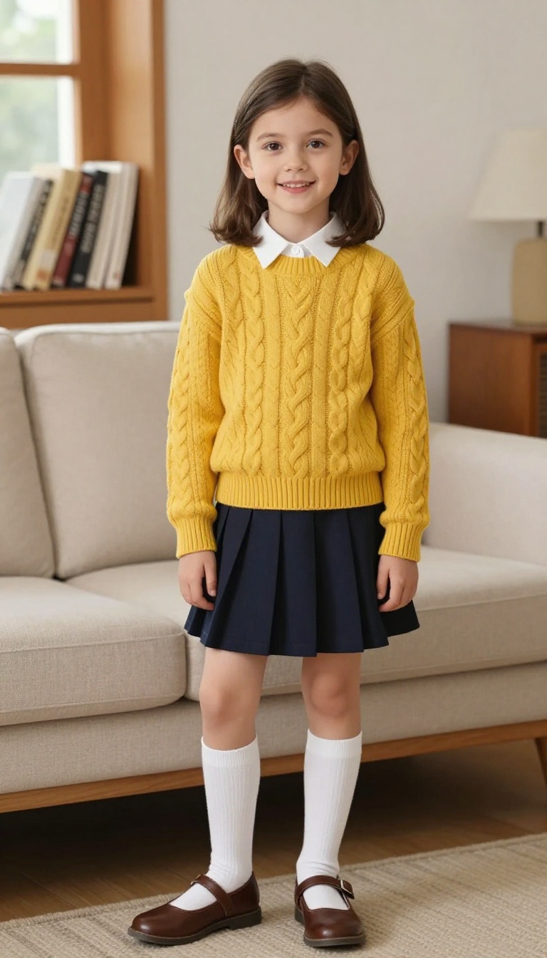 10. Sweater Vest and Pleated Skirt