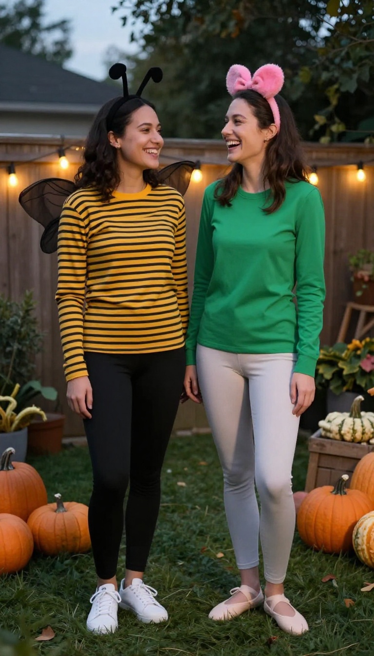 5. Garden Duo: Bee and Flower