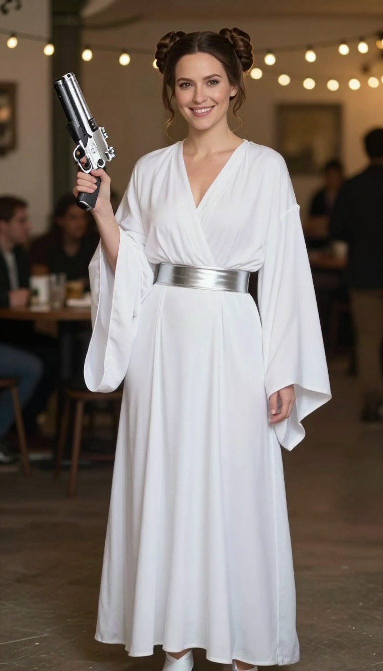 14. Princess Leia's White Robe and Side Buns