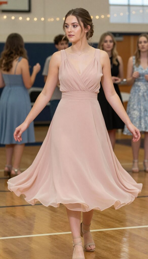 1. Twirl-Worthy Chiffon A-Line
