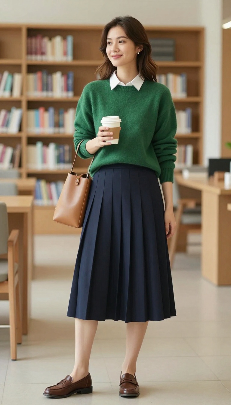 4. Preppy Prep School: Sweater Over a Collared Shirt