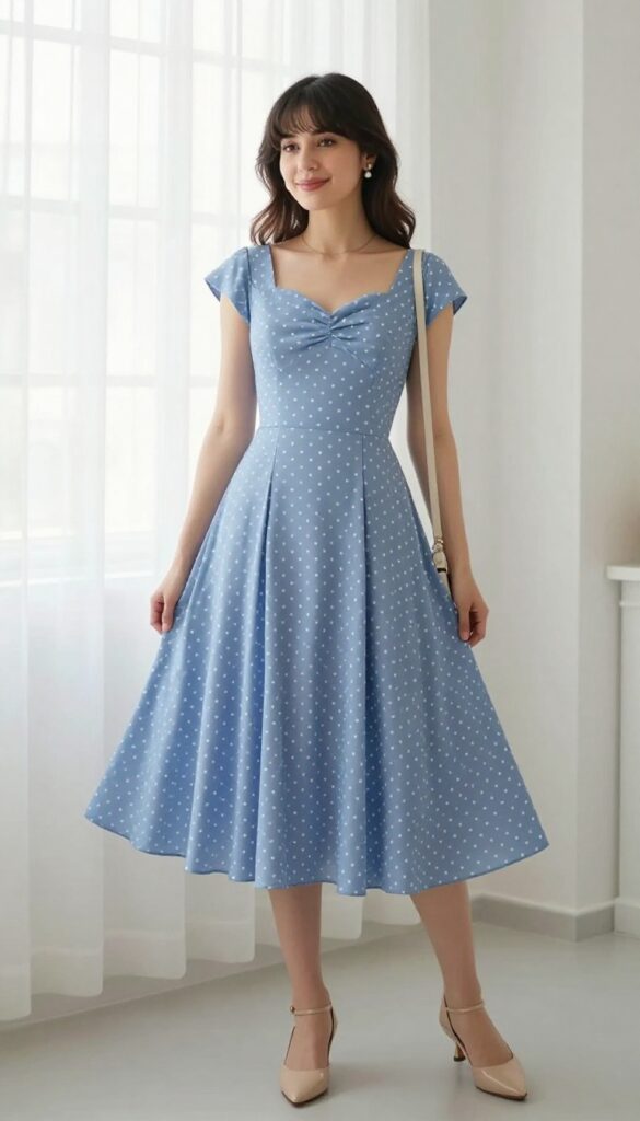 3. The Vintage-Inspired Tea-Length Dress