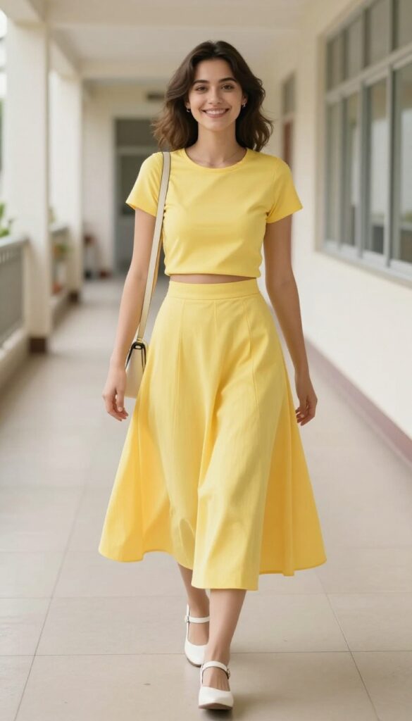 5. Two-Piece Set with Crop Top and Skirt