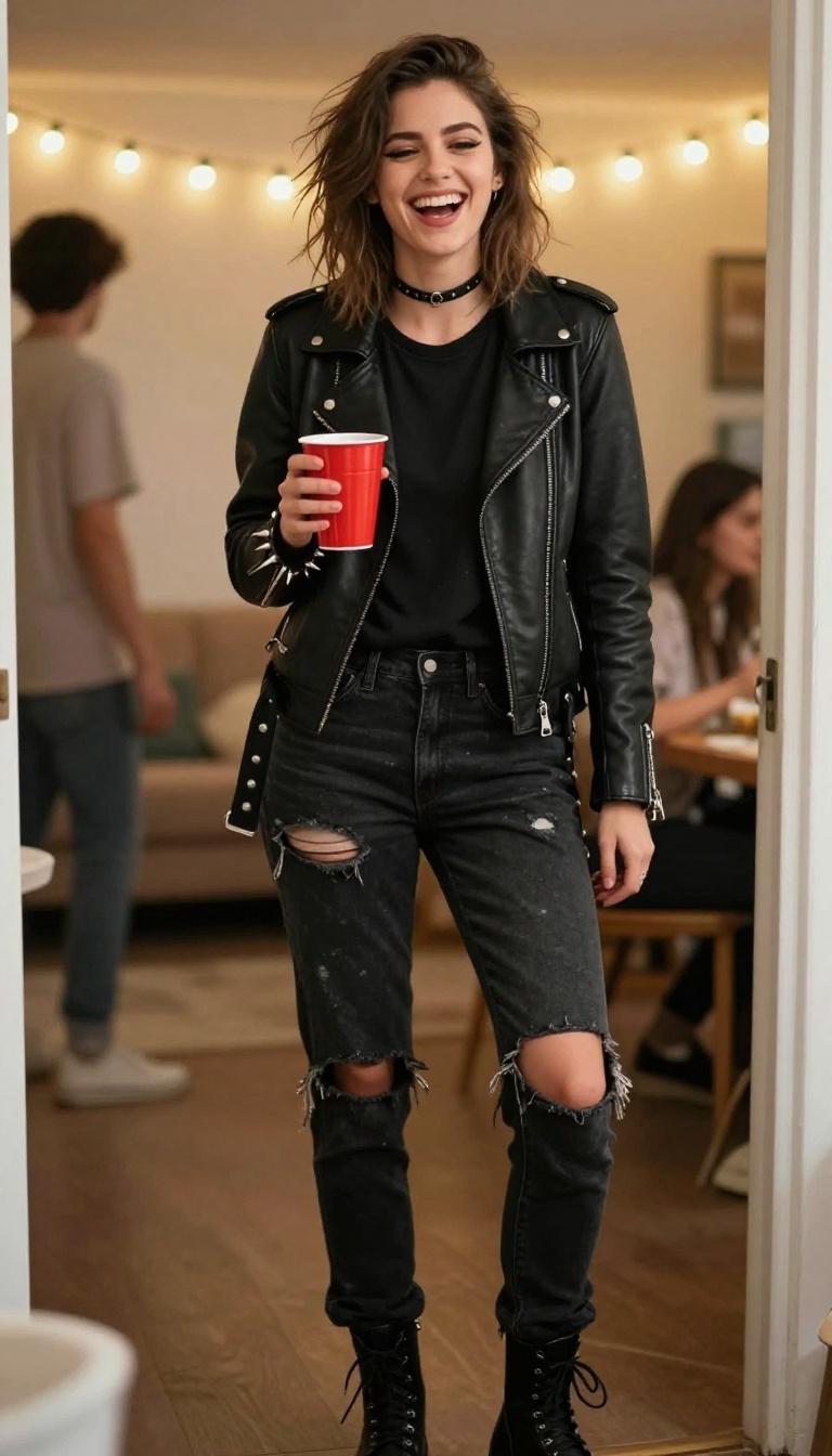 9. Punk Rocker with a Leather Jacket